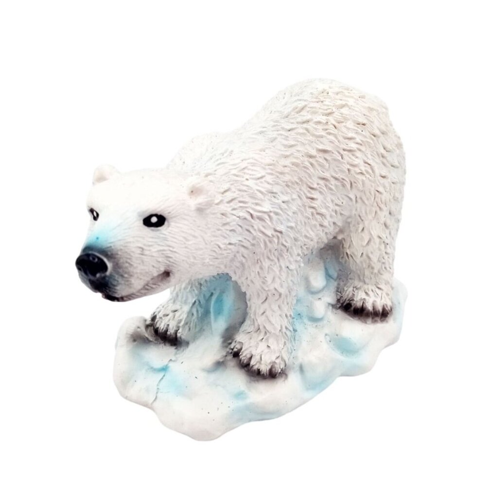 Polar Bear Figurine On Iceberg White Resin Sculpture Greenbrier International